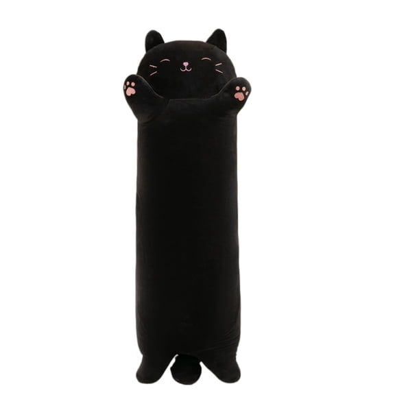 Cute Long Cat Plush Body Pillow, Soft Stuffed Cat Plushie Doll, Large Cartoon Cat Cuddle Pillow for Sleeping, Hugging and Home Decor, Gift for Kids and Cat Lovers