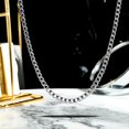 thumbnail image 3 of JeenMata 6mm Flat Curb Chain Necklace - Men's Minimalist Jewelry - Everyday Wear, 3 of 6