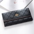 thumbnail image 1 of Cartera de mujer Cartera larga con hebilla coreana con forma de rombo y corona bordada Cartera de mujer, 1 of 5