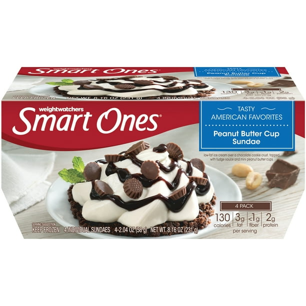 Smart Ones Peanut Butter Cup Sundae Frozen Dessert, 4 ct ...