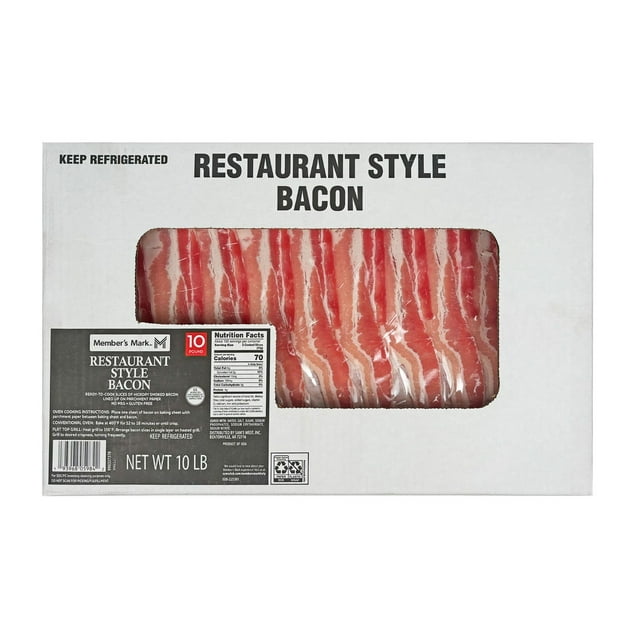 Member's Mark Restaurant Style Bacon, 10 lbs.