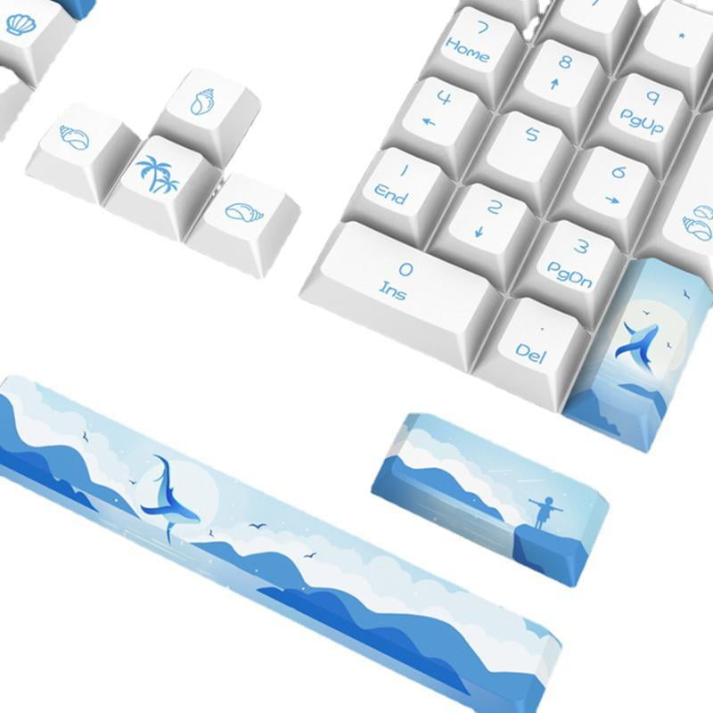 Dolphin Keycaps PBT Dye Sub for MX Switches Cherry Profile Mechanical Keyboard 108 Keys Fits 6 61 64 84 87 96 98 104 10