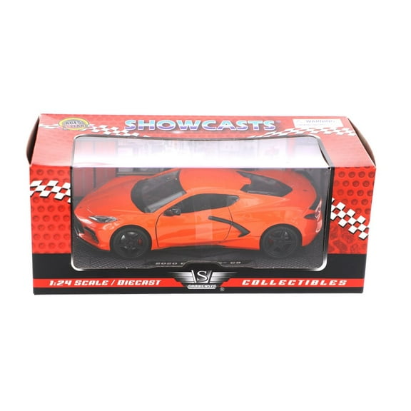 2020 Chevy Corvette C8 Stingray, Orange - Motor Max 79360OR - 1/24 scale Diecast Model Toy Car