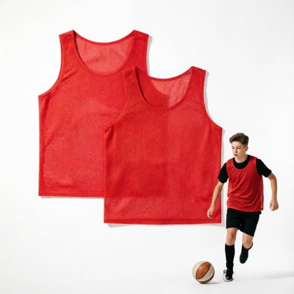 Soccer Pinnies 2 Pack Vest Practice Jerseys for Men Sports