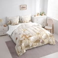 thumbnail image 2 of jejeloiu Beach Themed 7 Pieces Full Size Bedding Sets For Girls,Starfish Seashell Full Size Bed in a Bag,Beige,Reversible, 2 of 7
