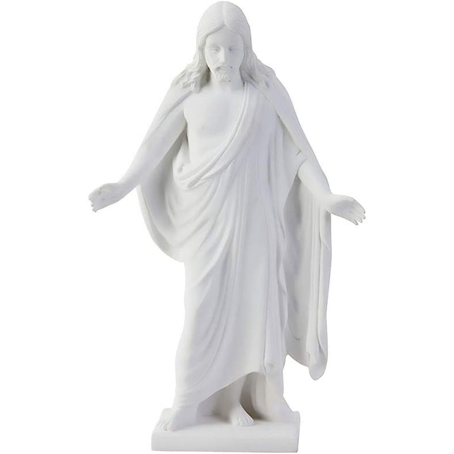 3" Inches Christus White Cultured Marble Jesus Christ Statue Handmade