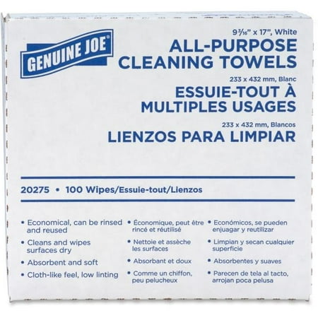 Media Sciences GJO20275CT All Purpose Cleaning Towels, Fabric - White
