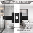 thumbnail image 2 of Square Door Lever Privacy Door Lock Handleset Keyless Lockset Door Knobs Storage Room Bathroom Set No Key in, 2 of 9