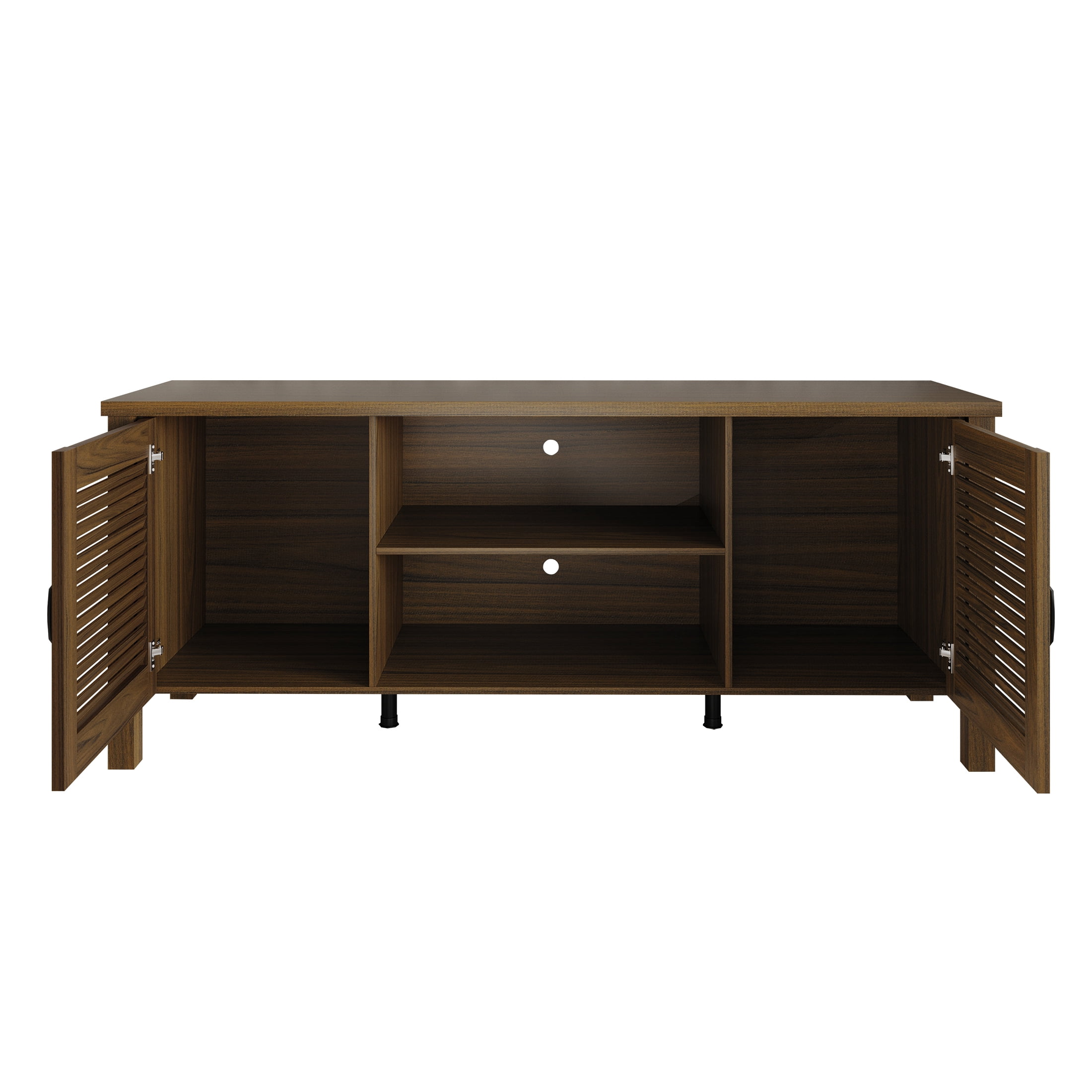 Castle Place Traditional TV Stand Console for TVs up to 65", Brown