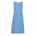 thumbnail image 3 of SHOPESSA Women's Summer Dresses Fashion Holiday Solid Color Sleeveless Party Beach Dress, 3 of 5