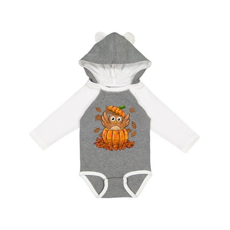 

Inktastic Owl in a Pumpkin- cute for Halloween and Thanksgiving Gift Baby Boy or Baby Girl Long Sleeve Bodysuit