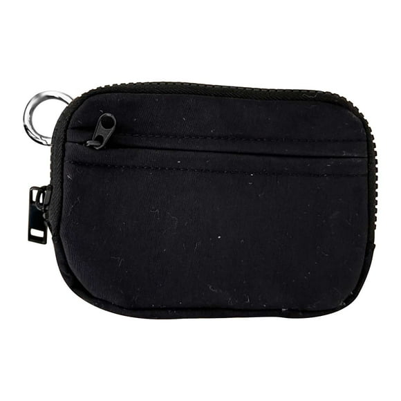 EARKITY Small Wallet, Coin Purse, Keychain Wristlet Wallet, Dual Pouch Wristlet Portable, Small Change Purse Keychain Card Holder