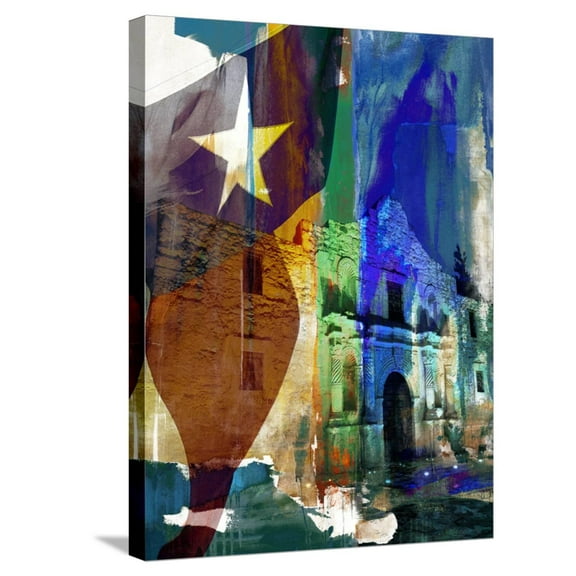 Art.com Alamo Flag Stretched Canvas Print Wall Art by Sisa Jasper, 18" x 24"