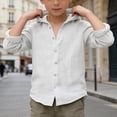thumbnail image 6 of LYHaoo Boys Summer Shirt Long Sleeve Button Down Beach Top Breathable Solid Color Casual Wear For And Youth Basic Tees Casual Tops,Sizes 10-11 Years, 6 of 6