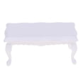 thumbnail image 2 of Mini mesa auxiliar de madera, mesa de té, mesa de café, estilo vintage, diseño ondulado, para Blanco, 2 of 7