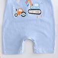 thumbnail image 3 of Sopiago Newborn Baby Boy Clothes Infant Romper Cute Pattern Essential Short Sleeve Summer Spring Clothing 0-24M Baby Boy's Clothing Light Blue,9-12 Months, 3 of 4