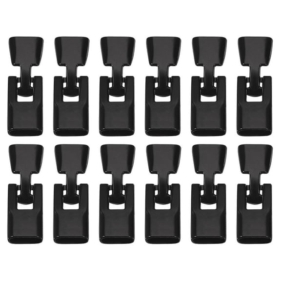 12 Sets Black Alloy Bracelet Flat Buckle Clasps, 35mm Clasps Leather Cord End Cap Connector for Jewelry Making