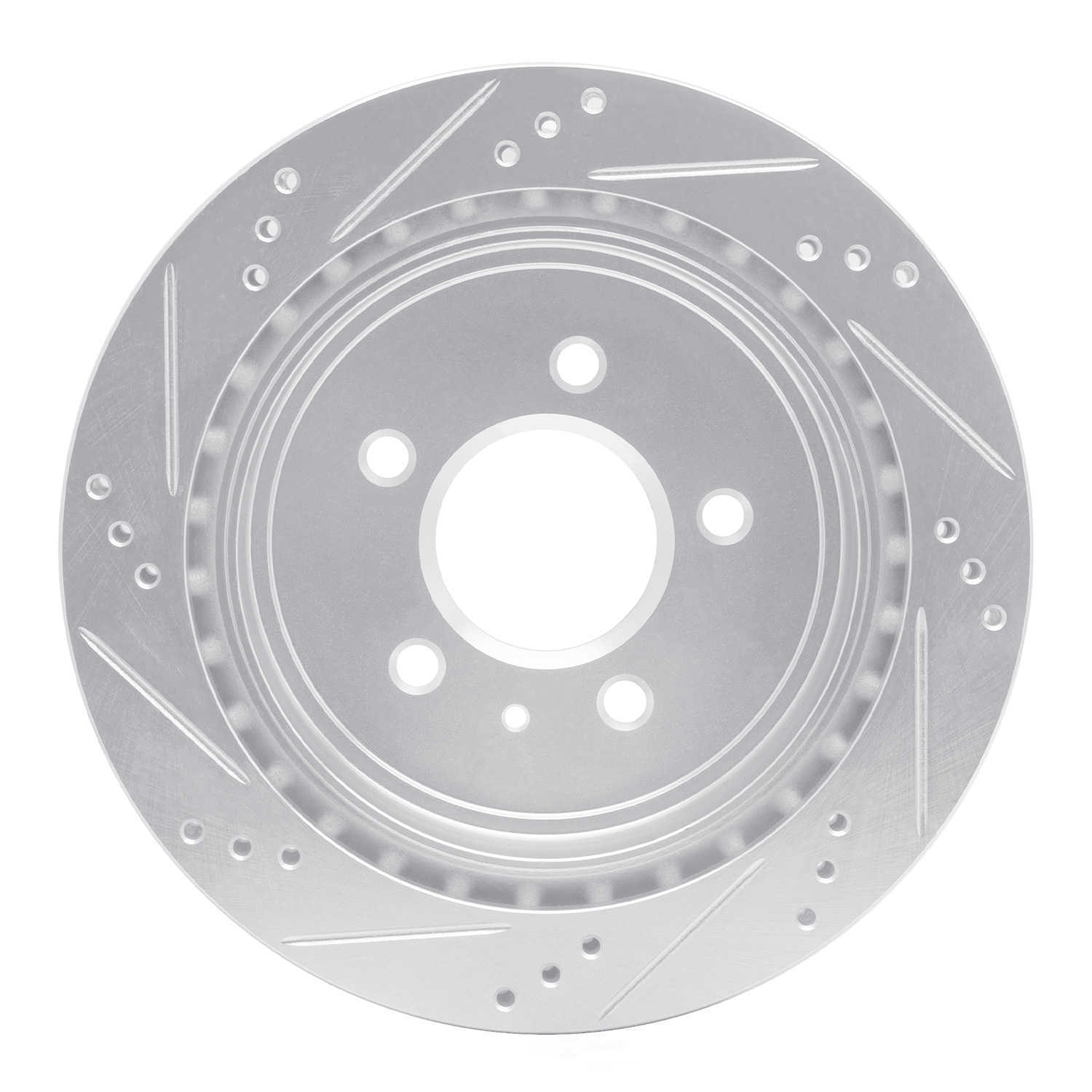 Dynamic Friction Company 631-46014R DFC Brake Rotor - Drilled And Slotted - Silver