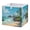 Serene Beach Scene, variant on Foldable Fabric Storage Bin Home Cubes Clothing Organizer Bins Large Collapsible Box Basket for Home Organizer Vase and Fruit Pattern