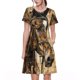 thumbnail image 1 of Disketp Musical Horse Vintage Collage para Vestido de Manga Corta para Mujeres, Vestidos de Verano para Mujeres, Casual y Holgado para la Playa, 1 of 6