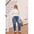 thumbnail image 6 of NAYTOAO Plus Size Women's High‑Waist Tapered Jeans, Stretchy Soft Denim Casual Ankle Pants for Work Daily Weekend, 6 of 7