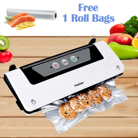 2-in-1 Automatic Vacuum Sealer Food Saver Vacuum Sealing System Machine with Built-in Bag Cutter & Starter