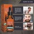 thumbnail image 4 of Acondicionador de aceite para barba para hombres para suavizar y fortalecer | Extractos Naturales | Hidratación y control del encrespamiento | No graso | Botella de 30 ml | Aseo para hombres |, 4 of 7
