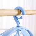 thumbnail image 4 of TORUBIA Windproof Clothes Hanger 32 Clips Folding adult Multifunction Clothespin Rack Wardrobe Storage Sock Clothing Hangers Hooks Light Blue, 4 of 9