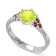 thumbnail image 2 of 2.15 Ct Round Cut Peridot & Garnet Gemstone Sparkle Engagement Ring for Women Solid 18K White Gold Size 8 by Diamond-Capitals, 2 of 7