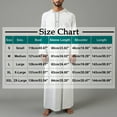 thumbnail image 3 of YLSDY Thobe for Men Long Sleeve Muslim Kaftan Cotton Linen Islamic clothing Islam Arabic Thobe Mens Kaftan Big and Tall Dishdasha White XXL, 3 of 6