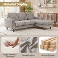 thumbnail image 3 of Homall Cloud Modular Sectional Sofa 3 Seat L-Shaped Cloud Oversized Sofa Couch for Living Room, Apartment and Small Space,Gray, 3 of 7