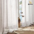 thumbnail image 4 of AIR-Light Filtering Linen Curtains 96 Inches Long 2 Panels Set, Semi Sheer Extra Long Window Curtain Drapes for Living Room Dining Room, Back Tab Floor to Ceiling Curtains 8 FT, 4 of 4