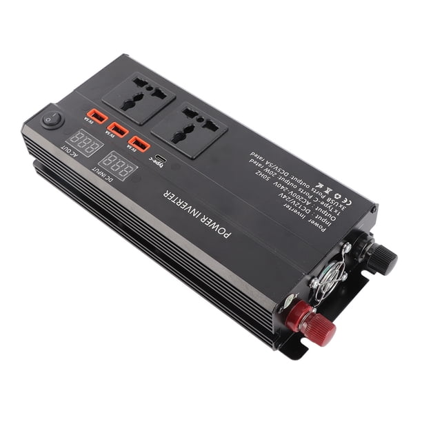 Inversor De Corriente De Onda Sinusoidal Pura, Adaptador De Coche Inversor De Corriente De Coche, Con Encendedor De Cigarrillos Para Fuente De Alimentación Uso Multifunción