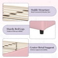 thumbnail image 4 of Christopher Knight Home Modern PU Upholstered Full Bed Frame with Butterfly Headboard, Wood Frame, Pink, 4 of 9