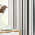 thumbnail image 3 of Curtainking Striped Linen Curtains 96 Inch Black Farmhouse Rustic Curtains for Living Room Semi Sheer Back Tab Light Filtering Coastal Drapes for Bedroom Window Curtain 2 Panels, 3 of 8