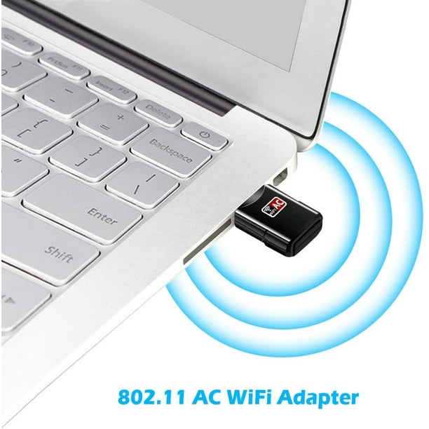 Adaptateur WiFi USB pour PC - Double Bande 2.4G/5G Mini Wi-Fi 802.11 AC  Adaptateur Réseau Sans Fil avec Antenne à Gain Élevé WiFi USB pour  Ordinateur Portable de Bureau Windows10 / 8.1/8/7 /