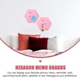 thumbnail image 3 of unbranded Tablero De Fieltro Hexágono Rosa Para De Pared Y Fotos Familiar, 3 of 8