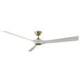 thumbnail image 2 of Torque Indoor and Outdoor 3-Blade 70in Smart Ceiling Fan in Soft Brass Matte White with Remote Control, 2 of 5