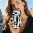 thumbnail image 6 of Black White Abstract Lines Pattern Leather Wallet Case for iPhone 12 mini Wallet Case Card Holder Flip, 6 of 8