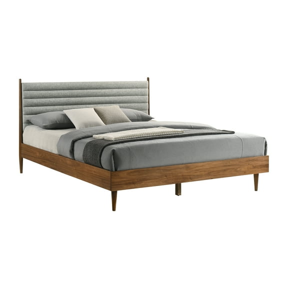 Artemio King Platform Wood Bed Frame in Walnut Finish