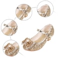 thumbnail image 6 of Linfrsh Princess Shoes Toddler Girls Dress Shoes Low Heel Princess Flats Flower Wedding Party Glitter Shoes for Kids Toddler(Gold,Size1.06), 6 of 6