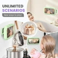 thumbnail image 7 of Shower Phone Holder Waterproof, 2026 Upgraded All-Round Waterproof Cell Phone Holder, Anti-Fog High Sensitivity, Multi-Angle Adjustable Wall Mounted Phone Holder, for Bathroom Batheub Kitchen(Green), 7 of 7