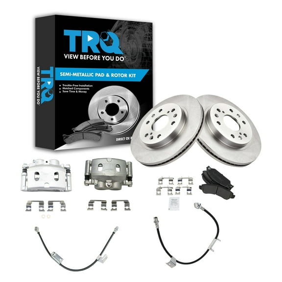 TRQ Front Brake Pad & Rotor Kit Fits Select 2005-2007 Chevrolet 2005-2007 GMC