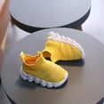 thumbnail image 4 of UTTOASFAY Toddler Shoes Toddler Infant Baby Girls Boys Shoes Illuminated Socks Shoes Flying Knit Casual Shoes Yellow 5-5.5 Years, 4 of 7