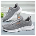 thumbnail image 3 of Men Sneakers Breathable Mesh lightweight Lace-up Woman Running Athletic Tennis Walking Shoes Gray Size 8, 3 of 5