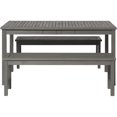 thumbnail image 1 of Ensemble de Salle à Manger Patio Extérieur Simple en 3 Pièces en Gris, 1 of 4