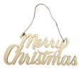 thumbnail image 4 of HOOWIFFY Wooden Christmas Ornaments Set, 1 Set Cutout Letters Khaki Holiday Decor, 4 of 5
