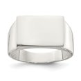 thumbnail image 1 of 925 Sterling Silver 11x15mm Signet Ring Man   For Dad Mens  For Him, 1 of 7