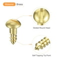 thumbnail image 4 of Uxcell Wood Screws M4 x 12mm Slotted Round Head Brass Self-Tapping Screw WoodWorking Screw 20 Pack, 4 of 6