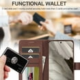 thumbnail image 5 of Pixel 9 Pro XL Wallet Case for Google Pixel 9 Pro XL Premium Luxury PU Leather Wallet Flip Magnetic Clasp Cover Retro 9 Pro XL Case Credit Card Holder Kickstand Shockproof Case,
Brown, 5 of 10